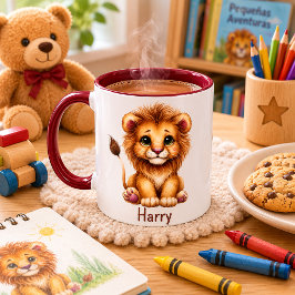 Taza para niños personalizada con diseño de animal mugg