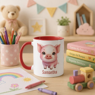 Taza para niños personalizada con diseño de animal mugg