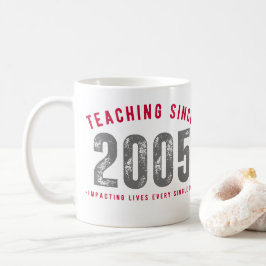 Taza para profesores Teaching since 2005 Kaffemugg