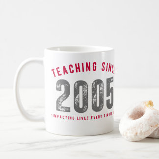 Taza para profesores Teaching since 2005 Kaffemugg