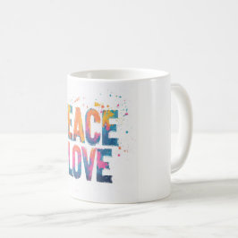 Taza Peace and Love Kaffemugg