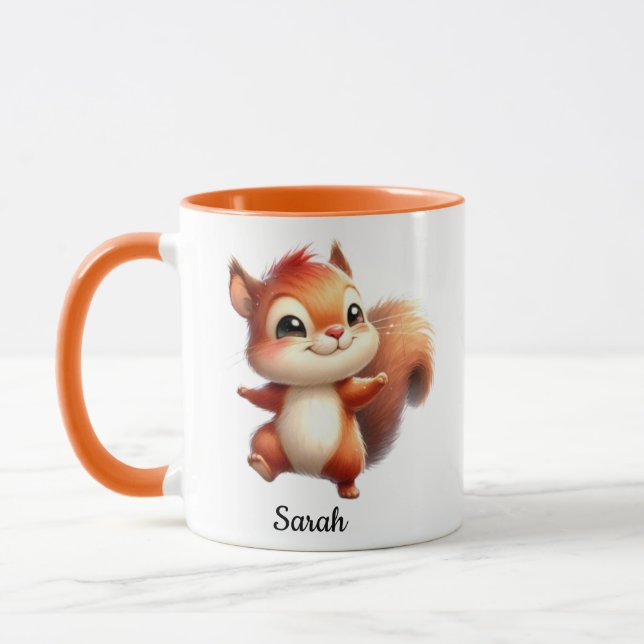 Taza personalizada con ardillita kawaii  mugg (Vänster)