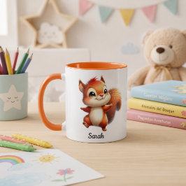 Taza personalizada con ardillita kawaii mugg