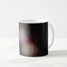 Taza personalizada con fotografía de efecto bokeh