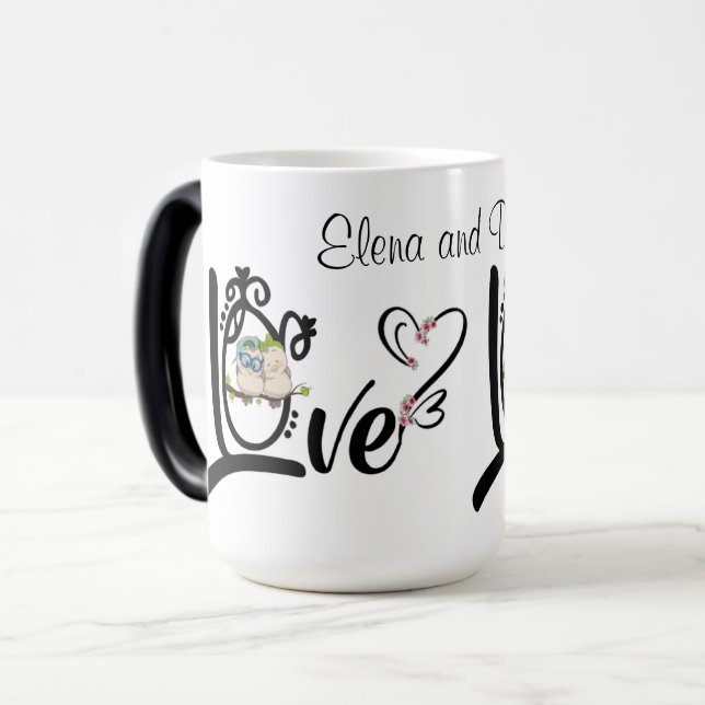 Taza personalizada de san Valentin Magisk Mugg (Framsida vänster)