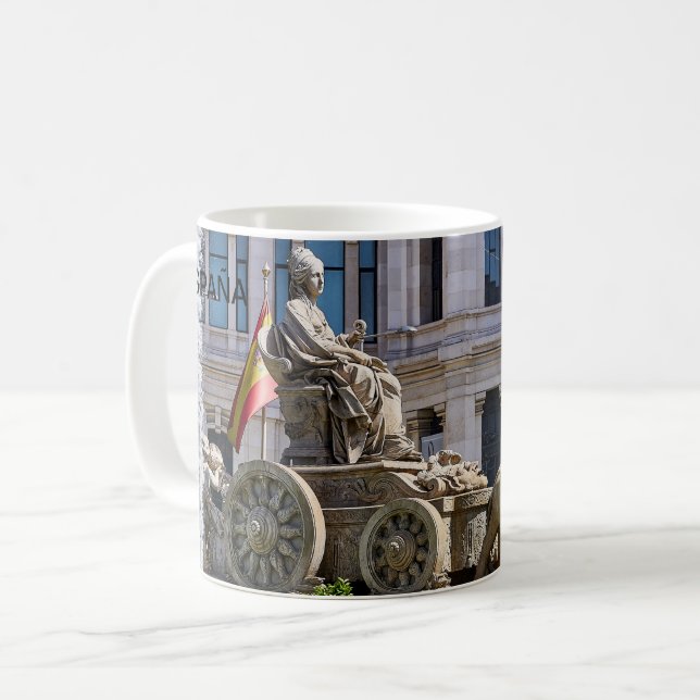 taza Plaza Cibeles, en Madrid Kaffemugg (Framsida vänster)