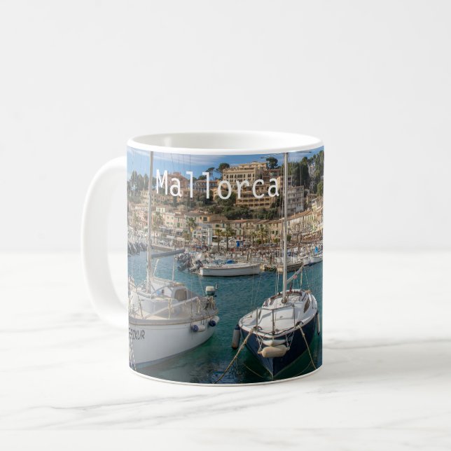 taza Puerto de Sóller en Mallorca Kaffemugg (Framsida vänster)