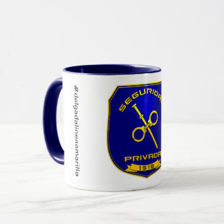 Taza Seguridad Privada España Placa Azul Mugg