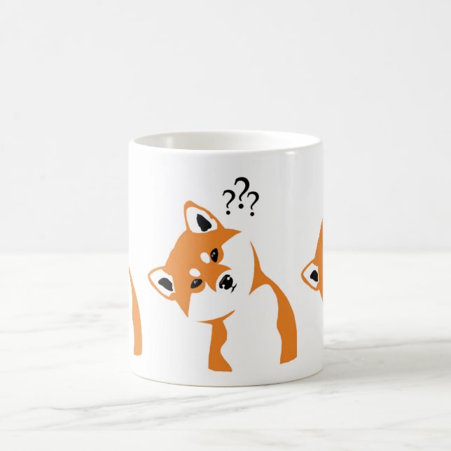 Taza Shiba inu dudoso. Kaffemugg (Center)