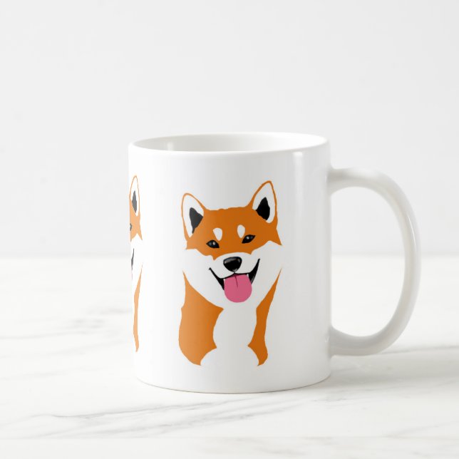 Taza Shiba inu sonriente. Kaffemugg (Höger)