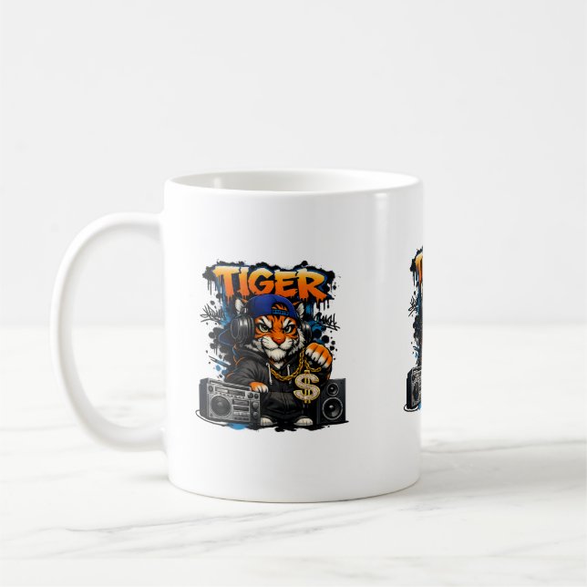 Taza Tiger Hip Hop Style Kaffemugg (Vänster)