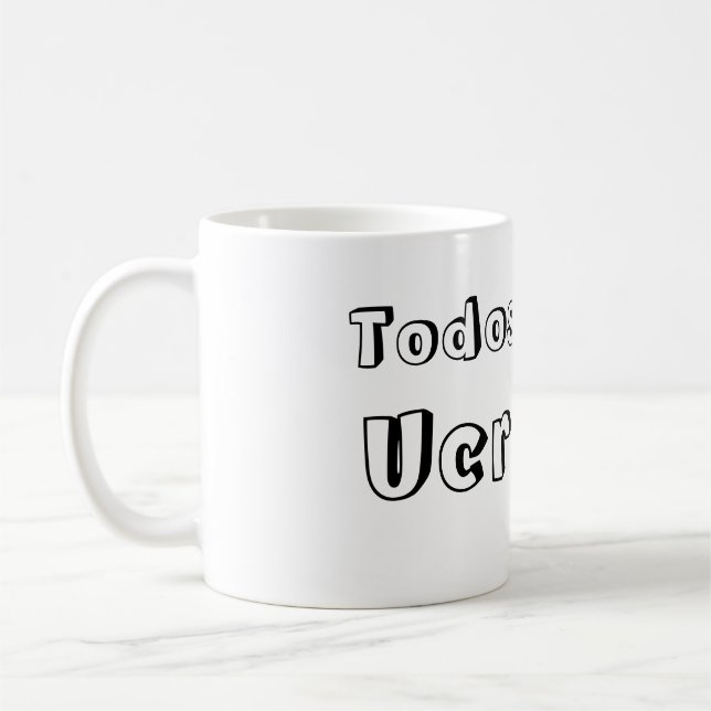Taza todos somos Ucrania Kaffemugg (Vänster)