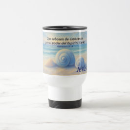 taza viaje caracolas de Mar con Versículo Romanos Resemugg