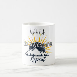 Taza 'Wake Up. Be Awesome. Repeat.' Kaffemugg