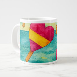 Tazas de café helados en la playa Jumbo Mugg