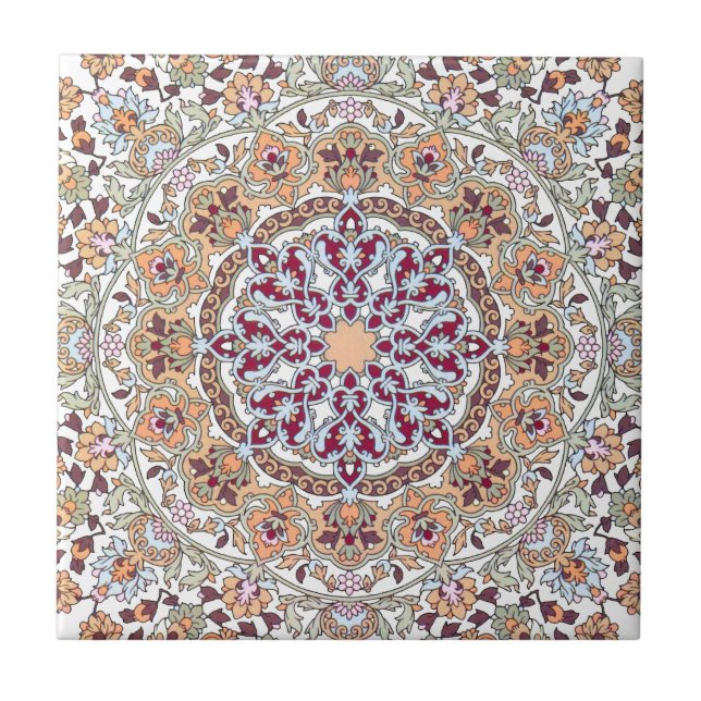 Tazhib decorado del arte persa, mandala persa kakelplatta (Framsidan)