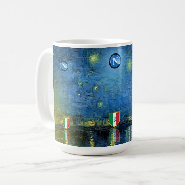 Tazza da latte commemorativa scudetto Napoli Kaffemugg (Framsida vänster)