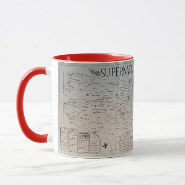 Tazza Fan Art di Supernatural disegnata Mugg (Vänster)