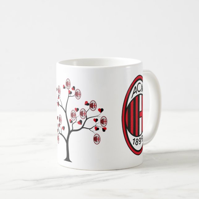 Tazza Milan calcio Kaffemugg (Framsida höger)
