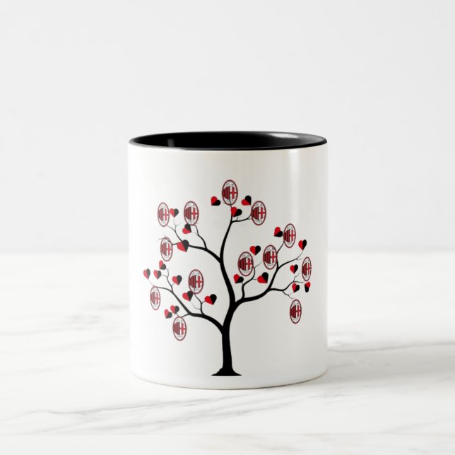 Tazza Milan fotboll Två-Tonad Mugg (Center)