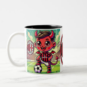 Tazza Milan fotboll Två-Tonad Mugg