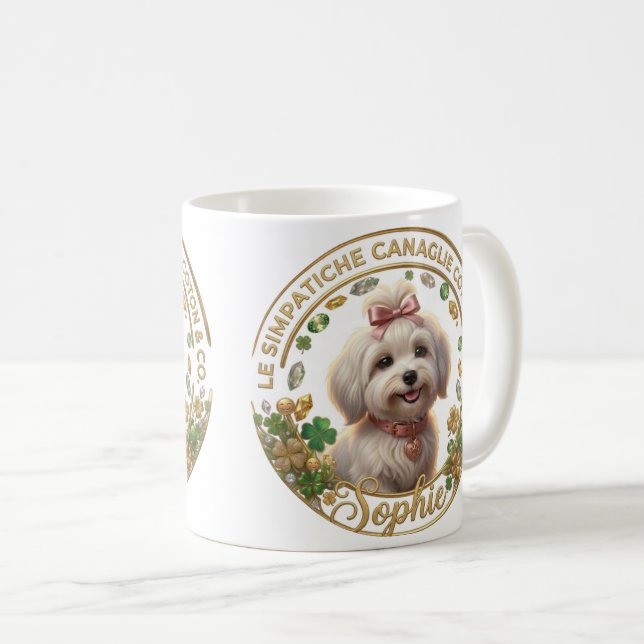Tazza Sophie Bianca - Coton Detectives Kaffemugg (Framsida höger)