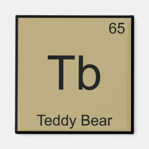 Tb - Nalle Björn Roligt Kemiskt Element Symbol T-s Magnet