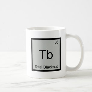 Tb - Total Blackout Roligt Kemiskt Element Symbol Kaffemugg