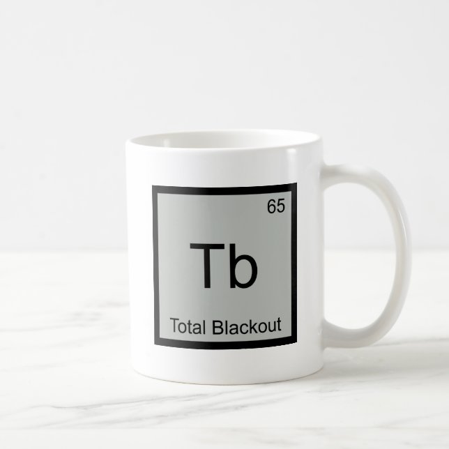 Tb - Total Blackout Roligt Kemiskt Element Symbol Kaffemugg (Höger)