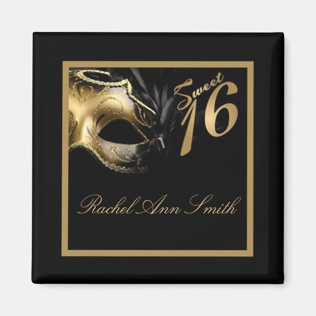 {TBA} 2"x2"-favoritmagnet 16 Guld Magnet (Framsidan)