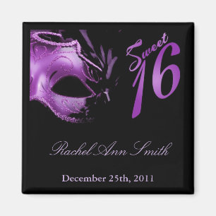 {TBA} 2"x2" Sweet 16 Lila Lilac Favor Magnet