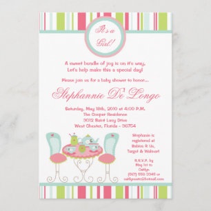 {TBA} 5x7-Trendig Tea Party Baby Shower-inbjudan Inbjudningar