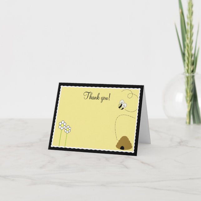 {TBA} Bee Happy Humla Viktiga Tacksamhetskort Tack Kort (Framsida)