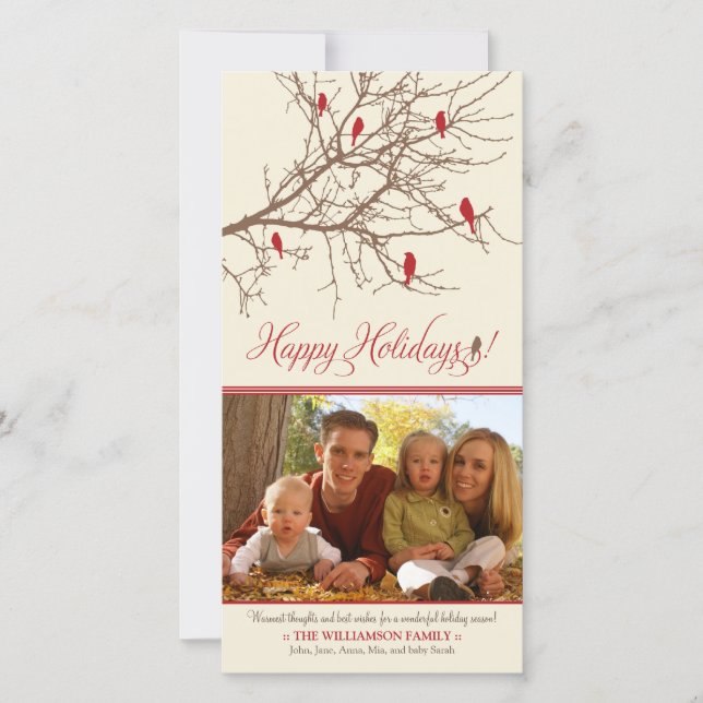 {TBA} Fotokort för vinterfåglar i Glad helg Julkort (Framsida)