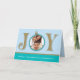 {TBA} Helgdag Joy Family Helgdag Card (aqua) Helgkort (Front)