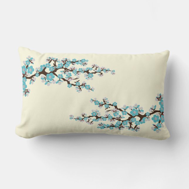 {TBA} Körsbäret blomstrar den Sakura dekorativ Lumbarkudde (Framsida)