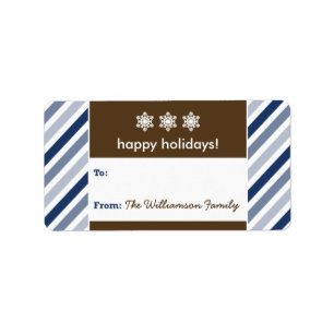 {TBA} Märkre för Snöflake Ribbon Helgdag Gift ( Adressetikett