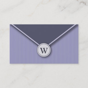 {TBA} Periwinkle Monogram Kuvert Visitenkort Visitkort