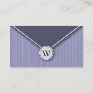 {TBA} Periwinkle Monogram Kuvert Visitenkort Visitkort