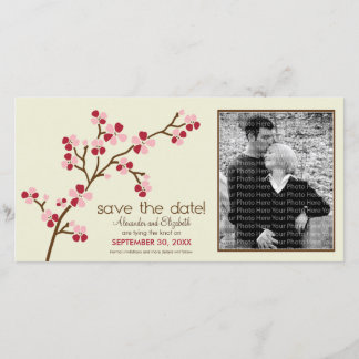 {TBA} Red/Ivory Cherry Blommar Spara datum Datumet