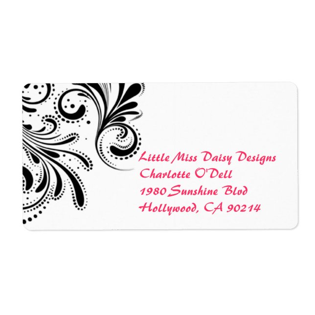 {tba} Sofistikerade, färglösa etiketter Fraktsedel (Framsidan)