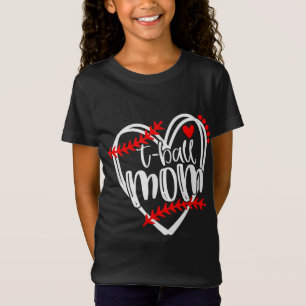 Tball MAMMA T boll Girls T-boll Heart Shirt