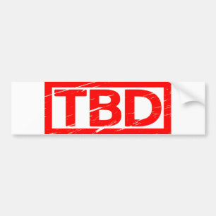 TBD-frimärke Bildekal