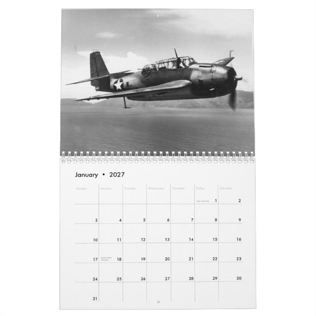 TBF-hämnarekalender Kalender (Jan 2027)