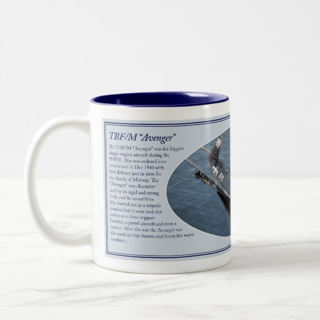 TBF/M “Avenger” mug Två-Tonad Mugg (Vänster)