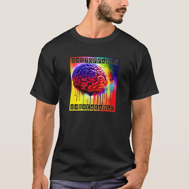 TBI Strong  Traumatic Brain Injury  1 T Shirt (Framsida)
