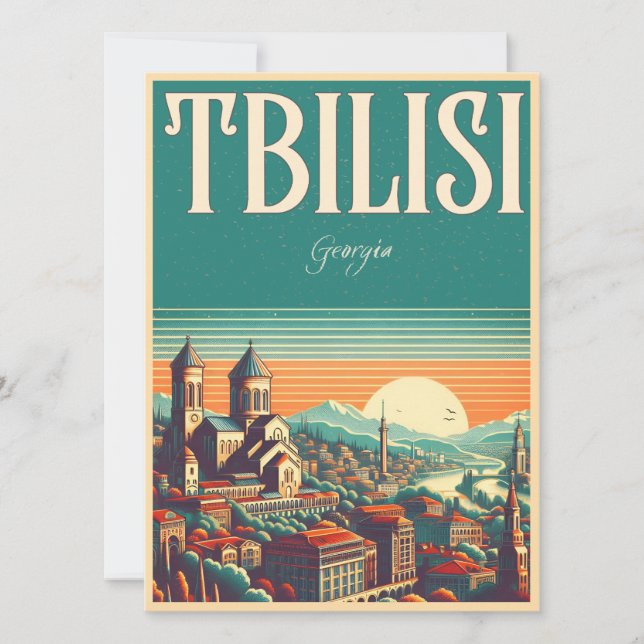 Tbilisi Capital, Retro souvenir-gåvor Inbjudningar (Framsida)