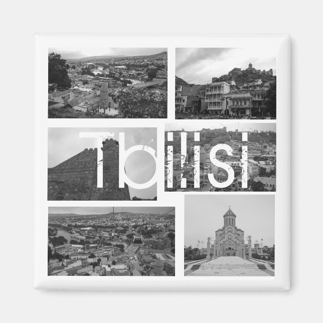 Tbilisi Georgia City Architecture Cityscape Magnet (Framsidan)