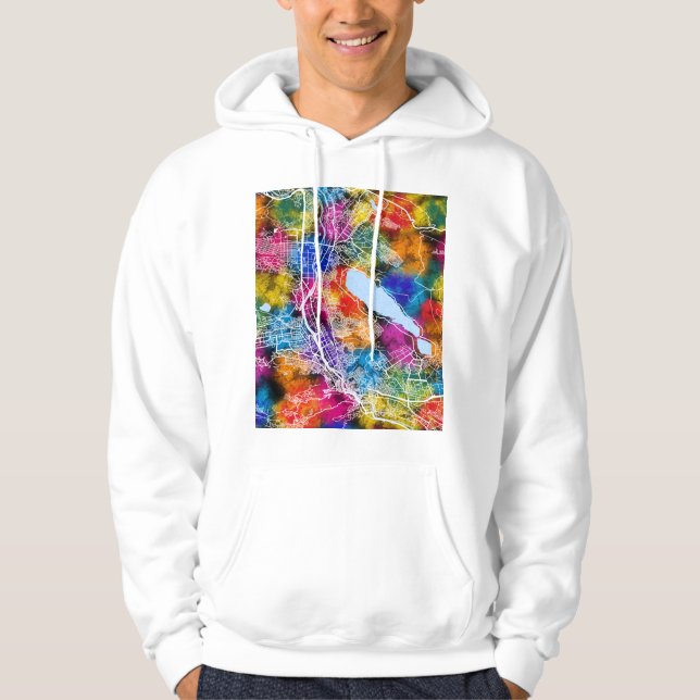 Tbilisi Georgia City Map Hoodie (Framsida)