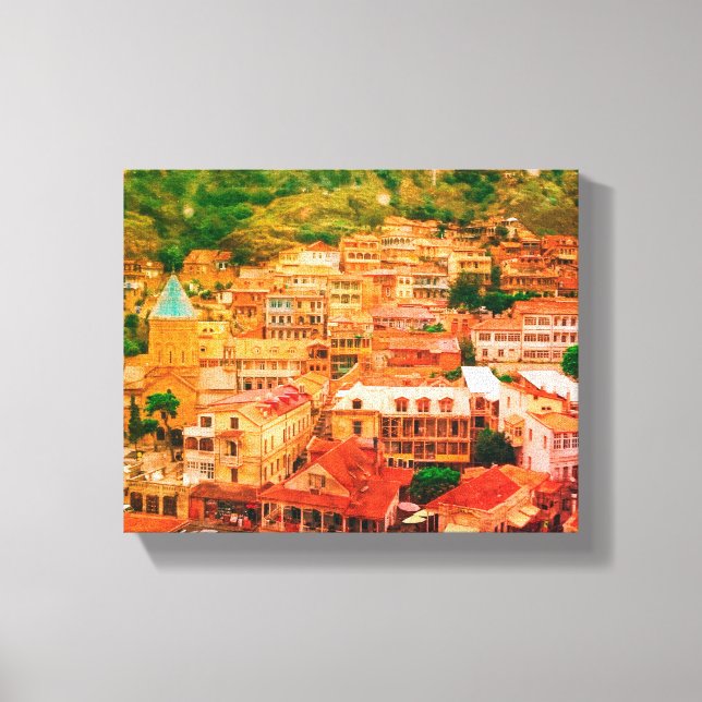 Tbilisi Georgia Cityscape Architecture City View Canvastryck (Framsida)